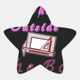 I Think Out of the Box: Creative Design Star Sticker