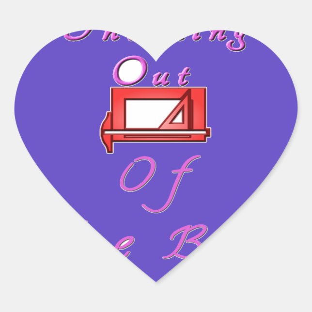 I think outside the box. heart sticker (Front)