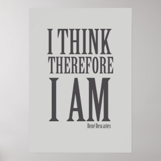 I think therefore i am poster