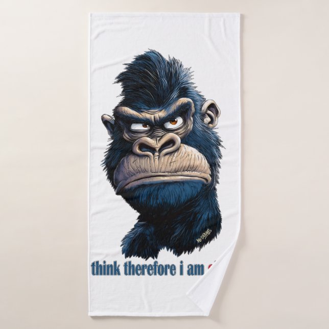 i think therefore i am single bath towel (Bath Towel)