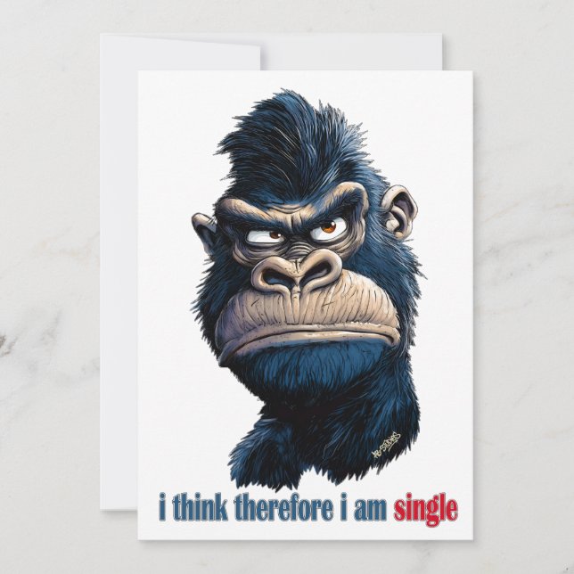 i think therefore i am single card (Front)