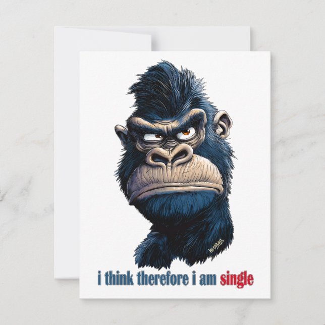 i think therefore i am single card (Front)