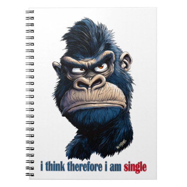i think therefore i am single notebook (Front)