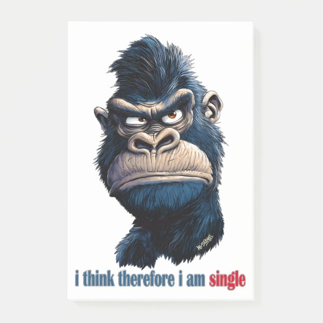 i think therefore i am single post-it notes (Front)
