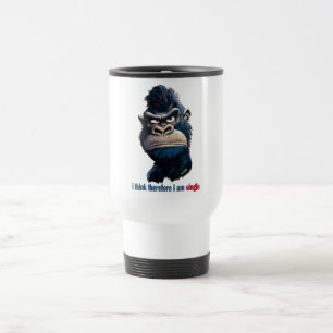 i think therefore i am single travel mug