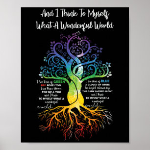 I Think To Myself What A Wonderful World Hippie Poster