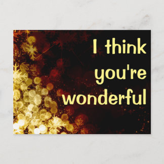 I think you're wonderful postcard