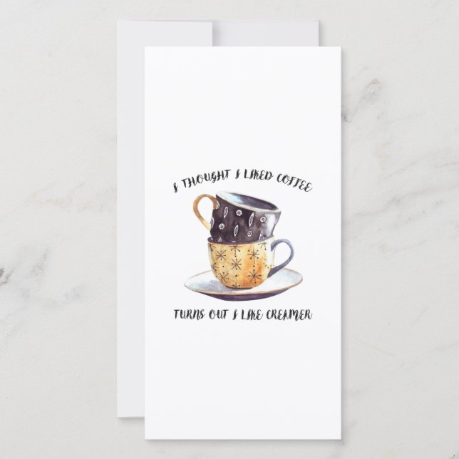 I Thought I Like Coffee Thank You Card (Front)