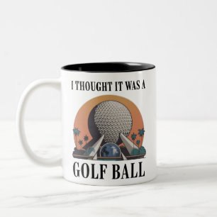 I Thought It Was A Golf Ball Funny Golfing Lover Two-Tone Coffee Mug