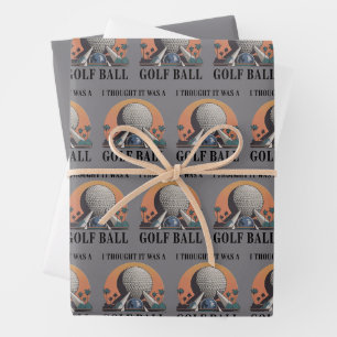 I Thought It Was A Golf Ball Funny Golfing Lover Wrapping Paper Sheet