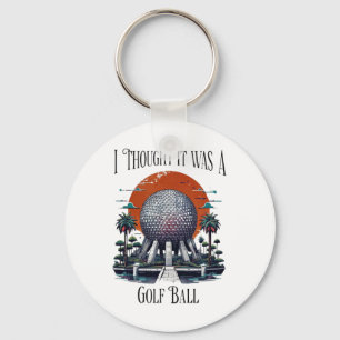 I Thought It Was A Golf Ball Golf Lover Golfing Te Key Ring