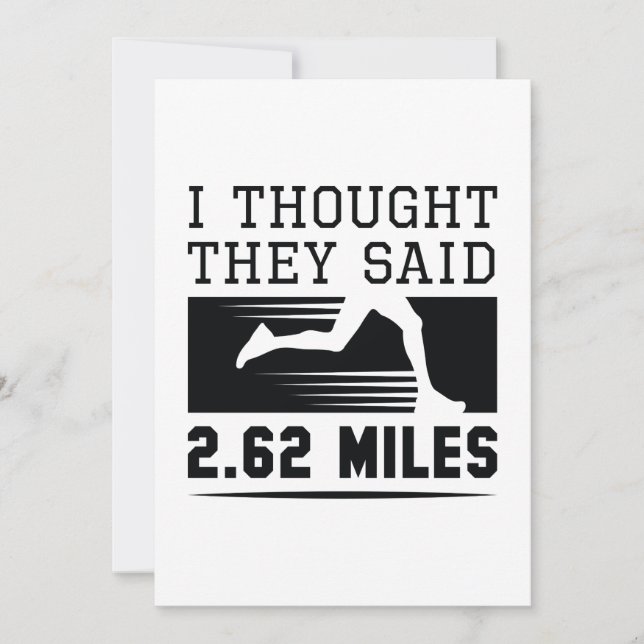 I Thought They Said 2.62 Miles Thank You Card (Front)