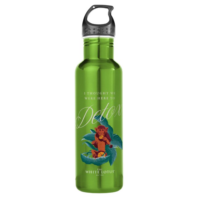I Thought We Were Here to Detox - The White Lotus 710 Ml Water Bottle (Front)