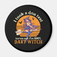 I Took DNA Test I'm Dart Witch Funny Halloween Pun