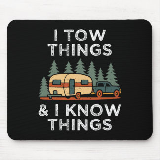 I Tow Things And I Know Things Funny Retro Fathers Mouse Mat