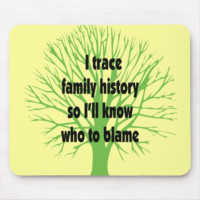 I Trace Family History Mouse Mat (Front)