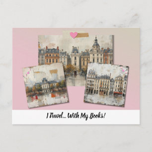 I Travel... With My Books! Postcard