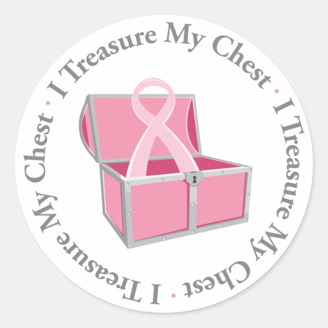I Treasure My Chest Classic Round Sticker (Front)