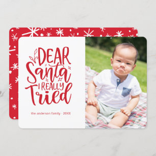 I tried... Funny Christmas Holiday Photo Card