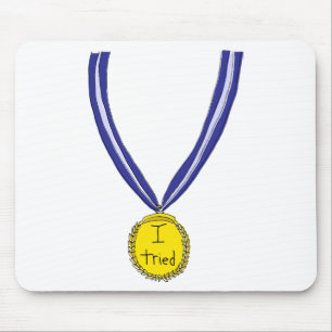 I Tried Medal Mouse Mat