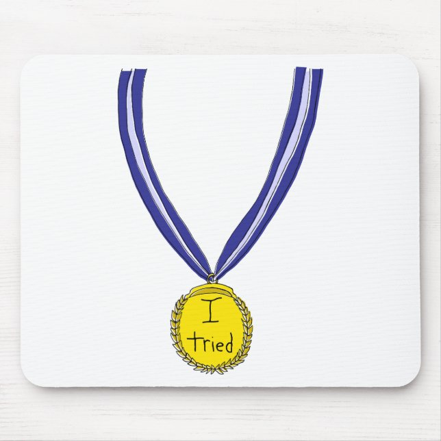I Tried Medal Mouse Mat (Front)