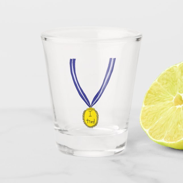 I Tried Medal Shot Glass (Front)