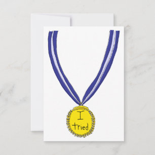 I Tried Medal Thank You Card