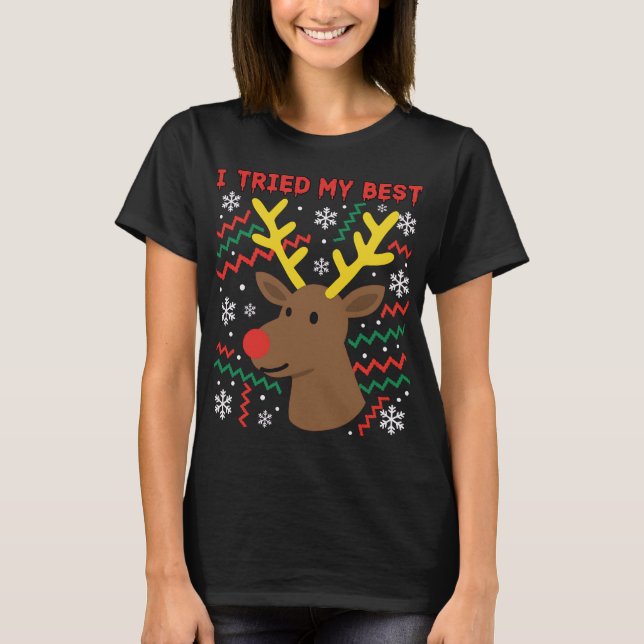 I Tried My Best, Christmas Festive Fiasco T-Shirt (Front)