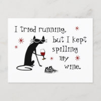 I Tried Running Funny Wine Quote