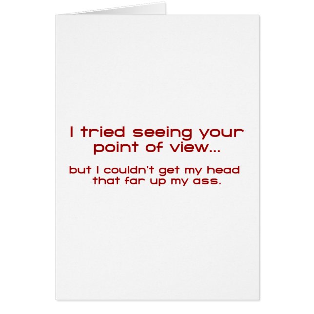 I Tried Seeing Your Point Of View - But I Couldn't (Front)
