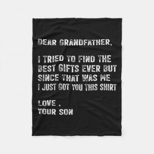 I Tried To Find The Funny Grandfather Day Mens  Fleece Blanket