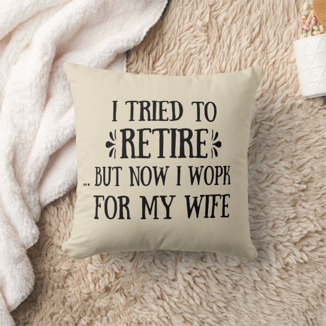 I tried to retire Funny Retirement Gifts for men Cushion (Blanket)