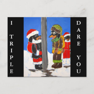 I TRIPLE DOXIE DARE YOU POSTCARD
