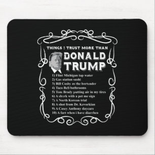 I Trust More Than Donald Trump Anti Potus Vote Blu Mouse Mat