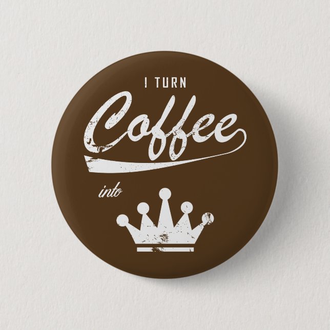 I Turn Coffee Into KOMs 6 Cm Round Badge (Front)