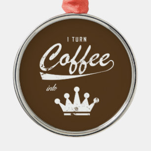 I Turn Coffee Into KOMs Metal Tree Decoration