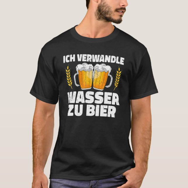 I turn water into beer beer brewery master brewer  T-Shirt (Front)