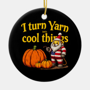 I Turn Yarn Into Cool Things: Knitting & Crochet Ceramic Tree Decoration