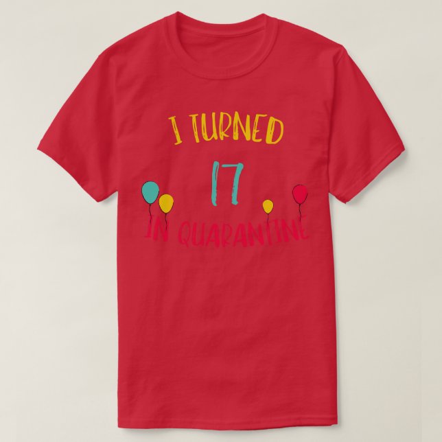 I Turned 17 In T-Shirt (Design Front)