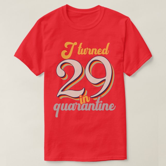 I Turned 29 in 29th Birthday T-Shirt (Design Front)