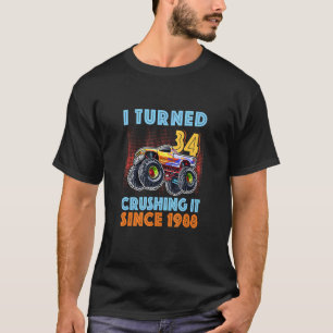 I Turned 34 Crushing It Since 1988 34th Birthday B T-Shirt