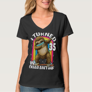 I Turned 35 In Quarantine DABBING Sloth 35th Birth T-Shirt