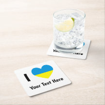 I (Ukrainian Flag Heart) Your Personalised Text