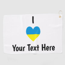 I (Ukrainian Flag Heart) Your Text