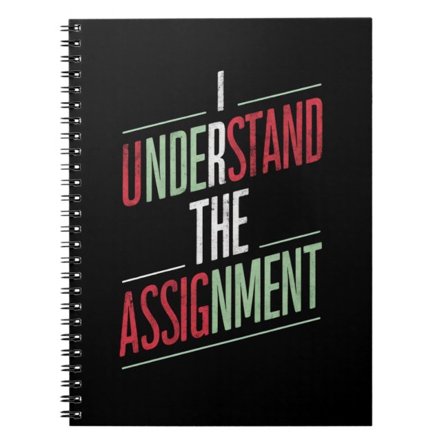 I Understand The Assignment 2024 Notebook (Front)