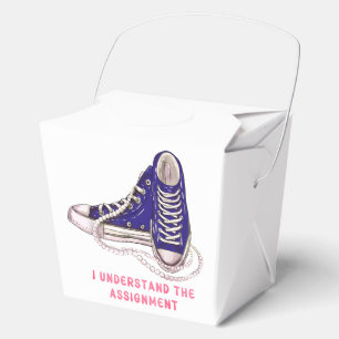 I Understand the Assignment Blue Sneakers Art Favour Box