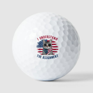 I Understand The Assignment Cat, Vote Kamala Harri Golf Balls