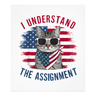 I Understand The Assignment Cat, Vote Kamala Harri Photo Print
