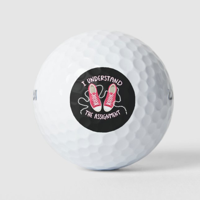 I Understand the Assignment Chucks and Pearls  Golf Balls (Front)
