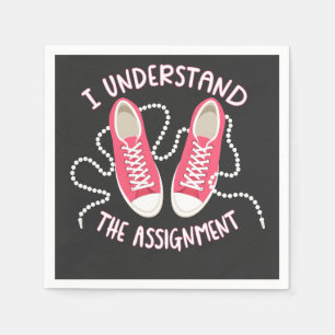 I Understand the Assignment Chucks and Pearls  Napkin